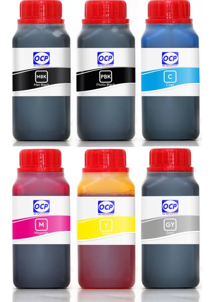 Designjet T1300 1118mm Postscript Yazıcı Uyumlu Kartuş Mürekkebi 250ml OCP Set-6 Renk