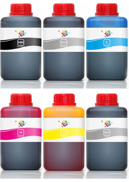 Designjet T7100 Yazıcı Uyumlu Kartuş Mürekkebi PRO 500ml PRO Set-6 Renk