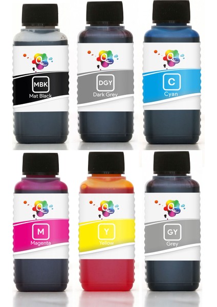 Designjet T7100 42 Inch Yazıcı Uyumlu Kartuş Mürekkebi PRO 100ml PRO Set-6 Renk