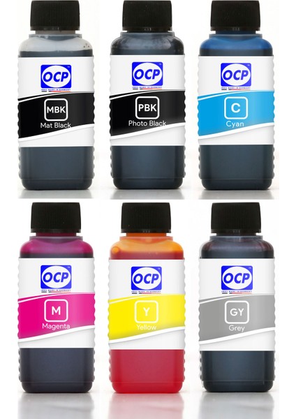 Designjet T2530 Yazıcı Uyumlu Kartuş Mürekkebi 100ml OCP Set-6 Renk