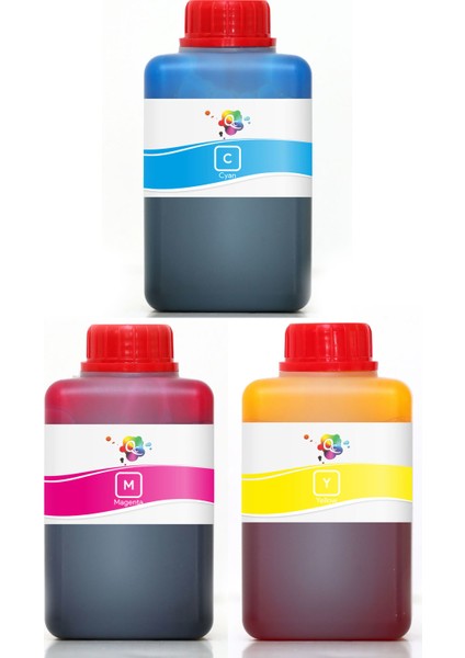 Photosmart A827 Serisi Yazıcı Uyumlu Kartuş Mürekkebi PRO 500ml PRO Set-3 Renk