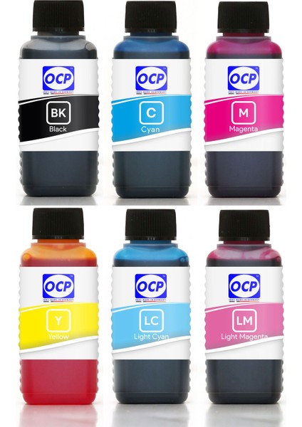 Stylus Photo RX650 Yazıcı Uyumlu Kartuş Mürekkebi 100ml OCP Set-6 Renk