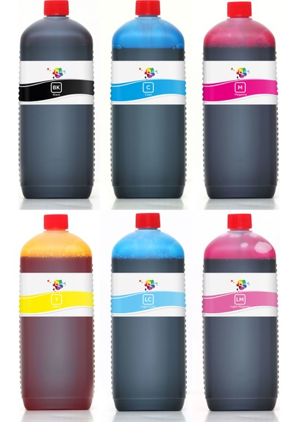 Stylus Photo PX650 Yazıcı Uyumlu Kartuş Mürekkebi PRO 1000ml PRO Set-6 Renk