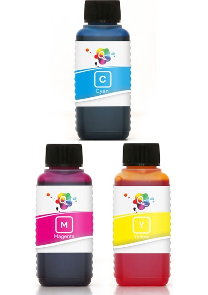 Photosmart A700 Serisi Yazıcı Uyumlu Kartuş Mürekkebi PRO 100ml PRO Set-3 Renk