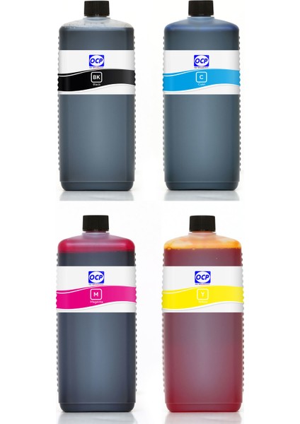Stylus C45 Yazıcı Uyumlu Kartuş Mürekkebi 1000ml OCP Set-4 Renk