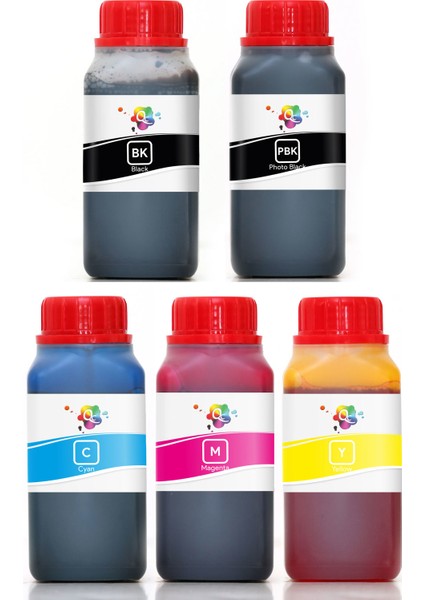Photosmart Plus B210B Yazıcı Uyumlu Kartuş Mürekkebi PRO 250ml PRO Set-5 Renk