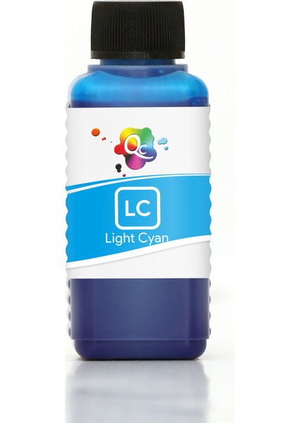 10000 Yazıcı Uyumlu Kartuş Mürekkebi PRO 100ml LC Pigment-Açık Mavi