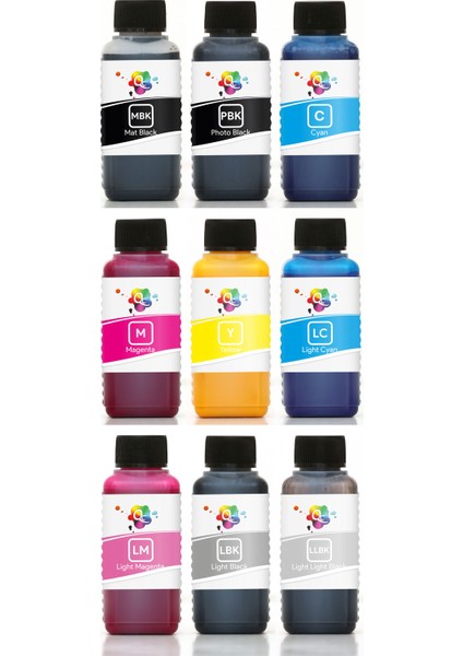 Pro 7880 Yazıcı Uyumlu Kartuş Mürekkebi PRO 100ml PRO Set-9 Renk