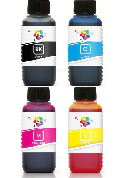ME 100 Yazıcı Uyumlu Kartuş Mürekkebi PRO 100ml PRO Set-4 Renk