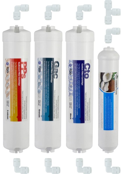 Su Arıtma Cihazı Filtresi 5'li Set Paket Aşama Membransız