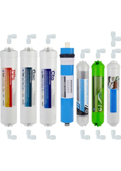 Su Arıtma Cihazı Filtresi 6'lı Set Paket Aşama Membransız