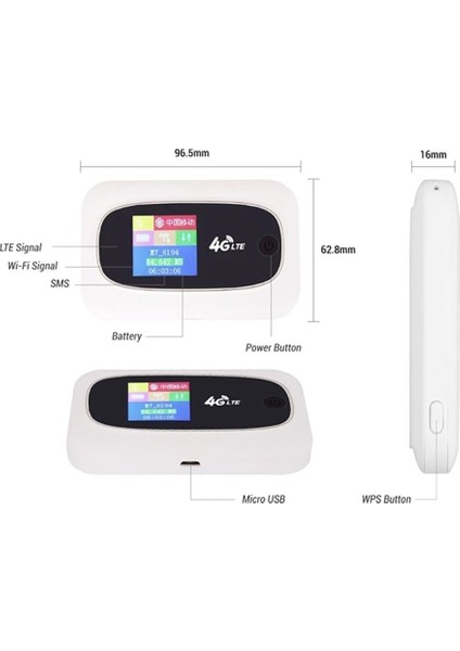 m M7 Göstergeli 4g Lte Router Siyah