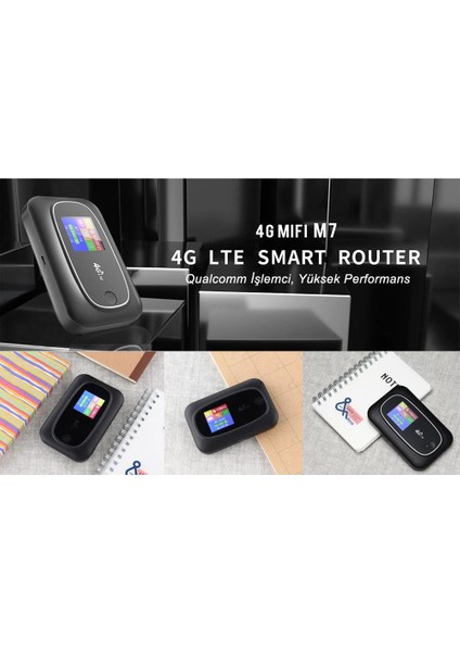 m M7 Göstergeli 4g Lte Router Siyah