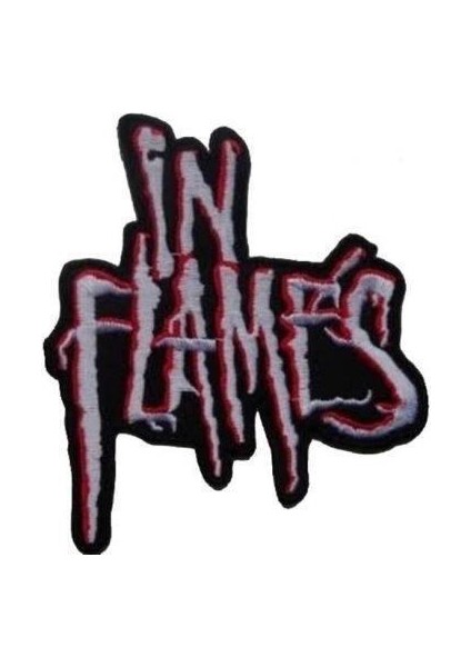 In Flames Nakış Işleme Patch Arma Peç