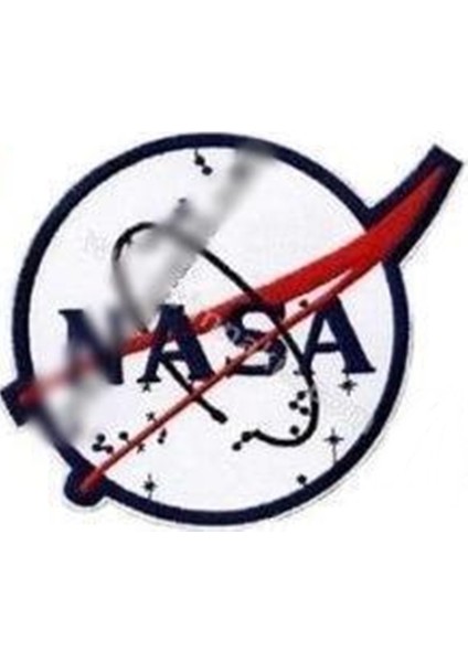 Sim Nakış Nasa Logo Nakış Işleme Arma Patch Peç Beyaz