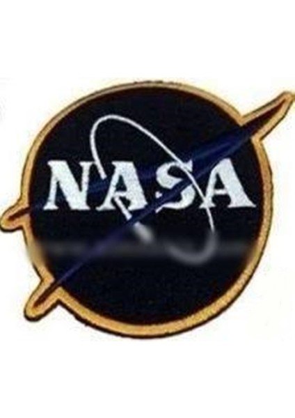 Nasa Logo Nakış Işleme Arma Patch Peç Siyah