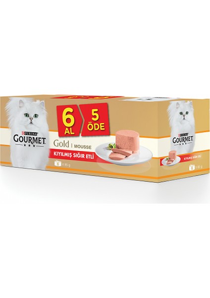 Gourmet Gold 85GR X4 Kutu Kıyılmış Sığır Etli 6AL 5öde