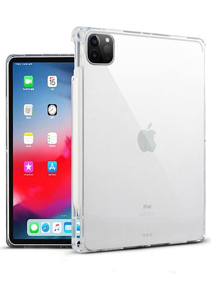 Apple iPad Pro 11 2021 Soft Tpu Kalem Koymalı Silikon Kılıf - Şeffaf