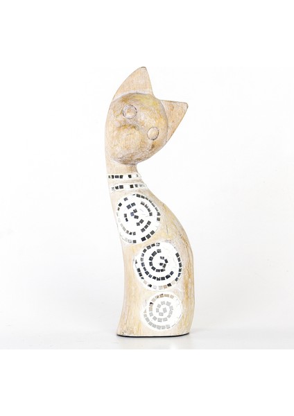 Ahşap Kedi Biblosu 14,5x8,5x45,5 Cm