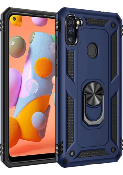 Case 4U Samsung Galaxy M11 Kılıf Vega Silikon Mavi