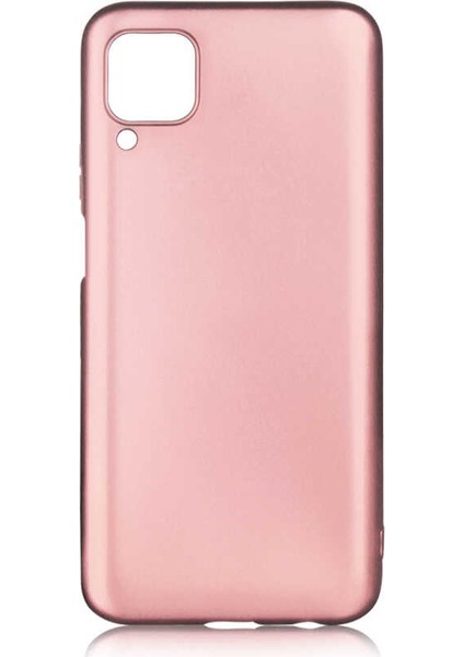 Huawei P40 Lite Kılıf Klasik Mat Renkli Yumuşak Premier Silikon Rose Gold
