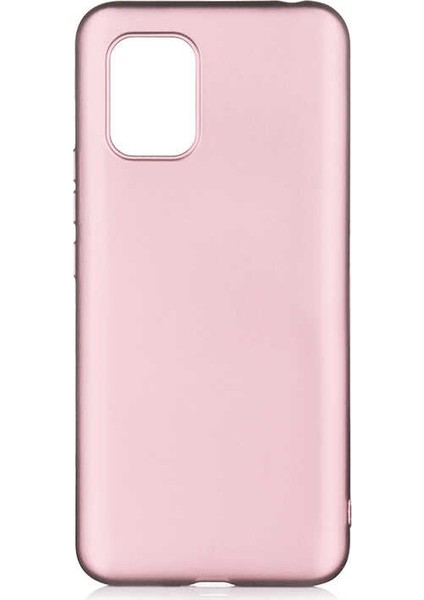 Xiaomi Mi 10 Lite Kılıf Klasik Mat Renkli Yumuşak Premier Silikon Rose Gold