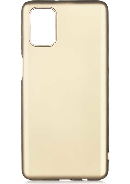 Samsung Galaxy M31S Kılıf Klasik Mat Renkli Yumuşak Premier Silikon Gold