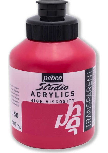 Studio Akrilik Boya 500 ml Kavanoz 17150 Primary Magenta