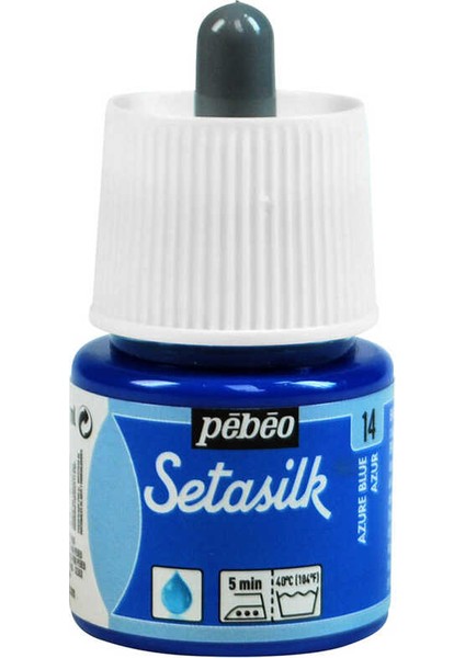 Setasilk Ipek Boya 45 ml Şişe 14 Azure Mavi