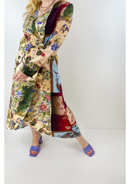 Kadın Çiçek Desenli Kruvaze Elbise modelleri