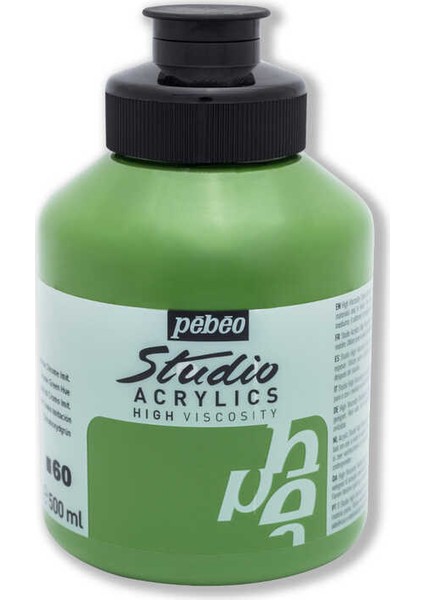 Studio Akrilik Boya 500 ml Kavanoz 17160 Krom Yeşili