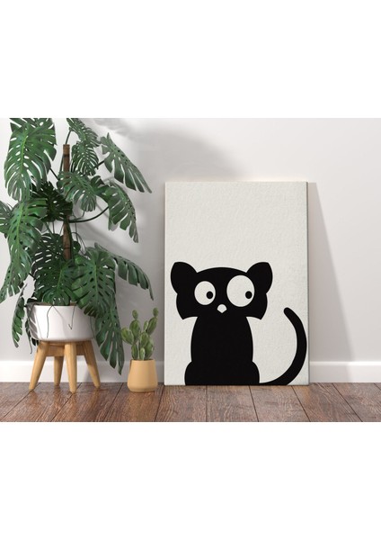 Gift Kedi Tasarımlı Kanvas Tablo 70X100CM-1