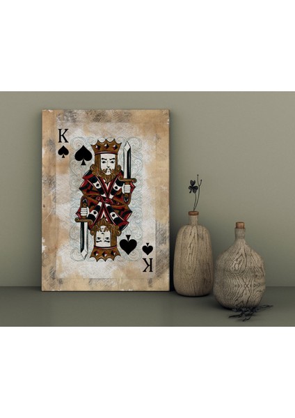 Gift Iskambil Maça Papaz Tasarımlı Kanvas Tablo 30X50CM-1