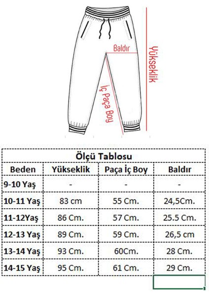 Kız Cocuk Gri Jogger Gabardin Pantolon