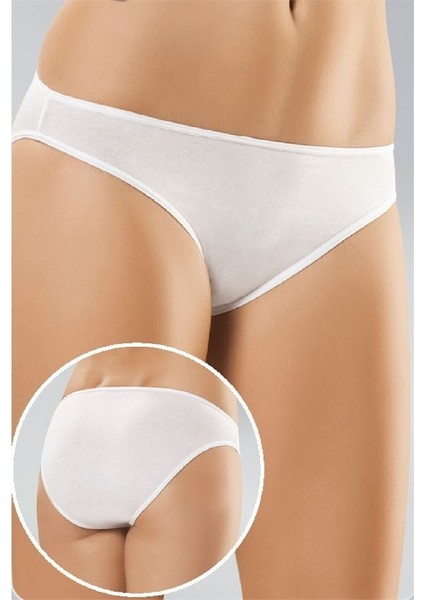 Tutku Kadın Beyaz Bikini Külot 3'lü Paket