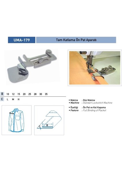 Tek Katlama Ön Pat Aparatı 18MM/ UMA-179