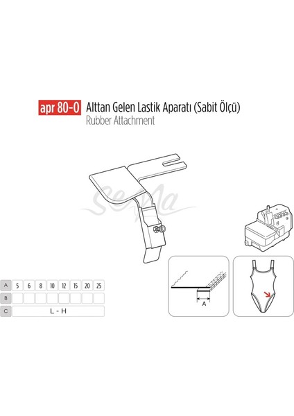 Apere Alttan Gelen Lastik Reçme Bağlantılı Aparat Ayarlı 30MM / Apr 80-0