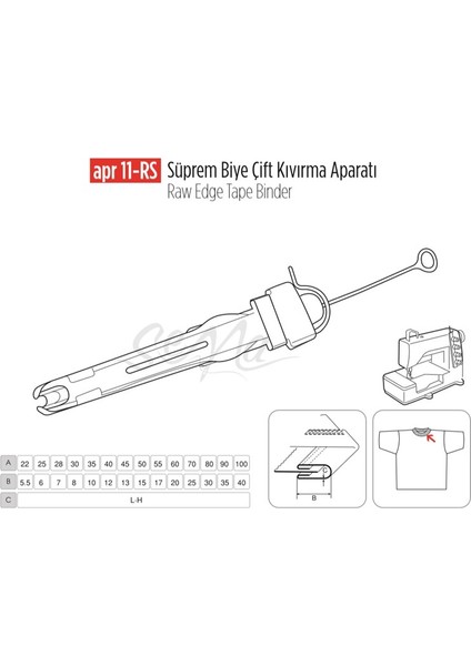 Apere Biye Tek Kıvırma Apara 35X13MM / Apr 6-R