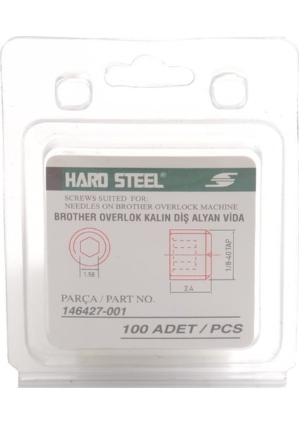 Brother Overlok Alyan Iğne VIDASI/146427 100 Adet