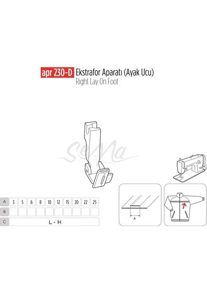 Apere Ekstrafor Aparatı (Ayak Ucu) 3mm / Apr 230-D