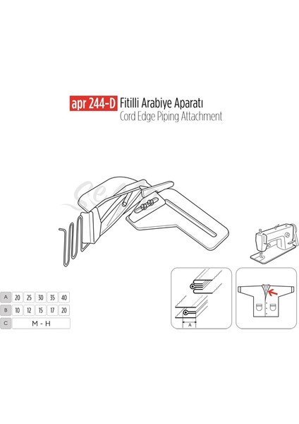 Apere Fitilli Arabiye Apara 35X17MM / Apr 244-D