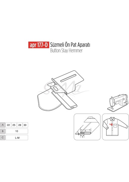 Tek Katlama Ön Pat Aparatı 8mm/ UMA-179