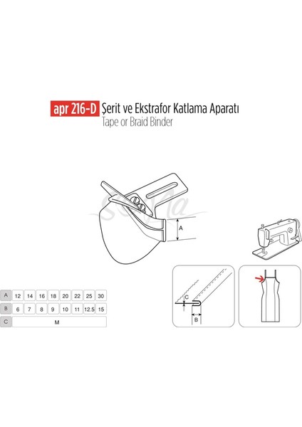 Apere Şerit ve Ekstrafor Katlama Apara 18X9/ Apr 216-D