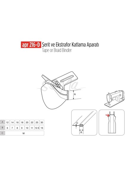 Apere Şerit ve Ekstrafor Katlama Apara 40X20/ Apr 216-D
