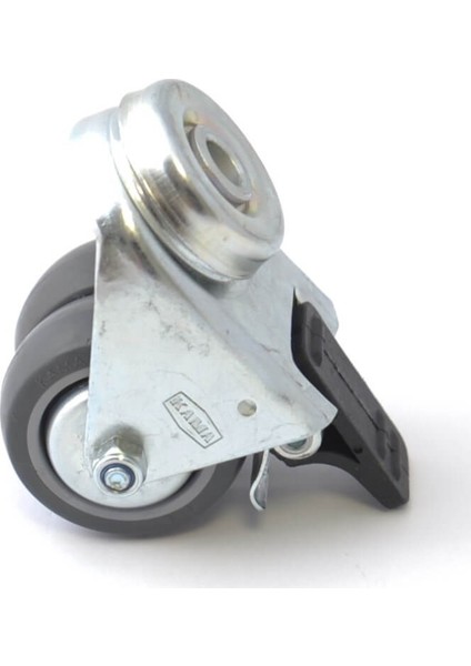 Makine Tekerleği Küçük Frenli Çiftli Teker / 50X17 M10