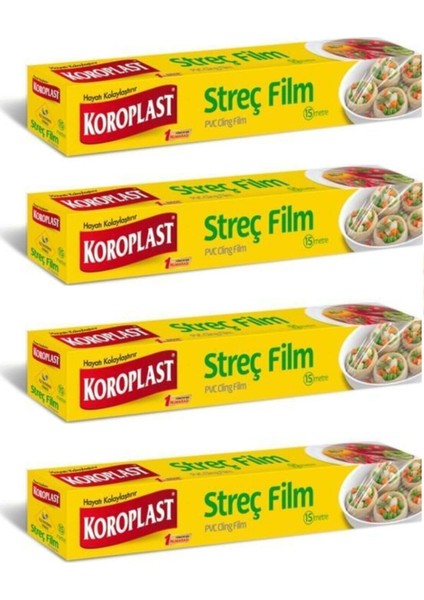 Streç Film 15 Metre x 4'lü Paket