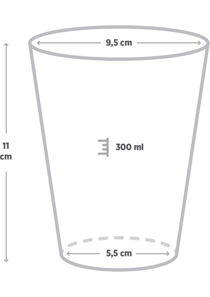 Pet Bardak 95/300 ml Limonata Milkshake Bardağı 50'li