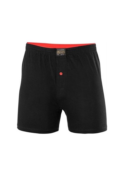 Erkek 6'lı Siyah Düğmeli Boxer 1146