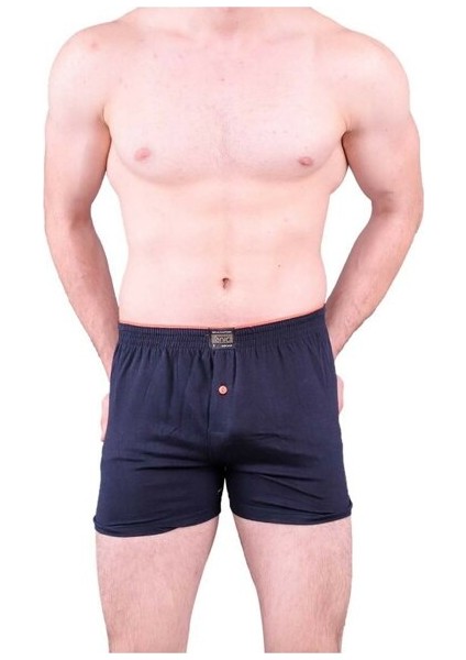 Erkek Üçlü Lacivert Düğmeli Boxer 1146