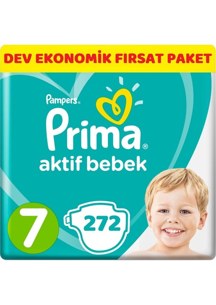 Bebek Bezi Beden:7 (15+Kg) Xx Large 272 Li Dev Ekonomik Fırsat Pk